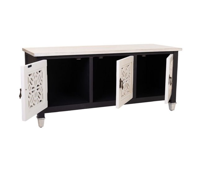 Conforama Mueble Bajo De Madera Blanco 105 5x40x46