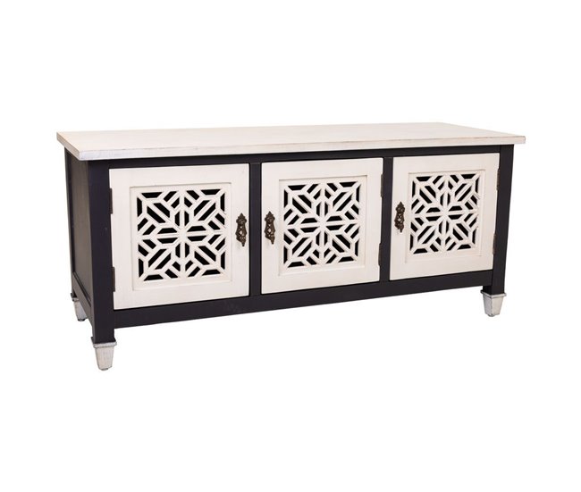 Conforama Mueble bajo de madera blanco 105 5x40x46
