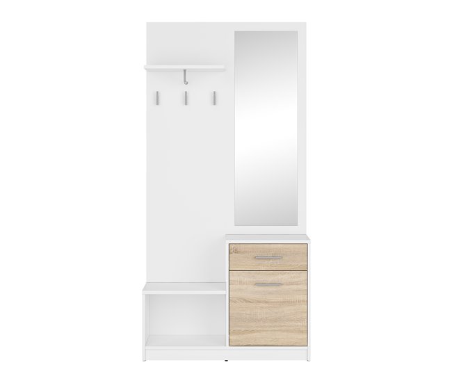 Conforama Mueble De Entrada Ewen Blanco Y Madera
