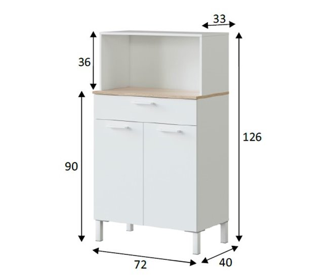 Conforama Mueble Microondas 2P CUSINE II