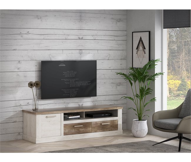 Conforama Mueble TV 1 Puerta Y 2 Cajones VERONA