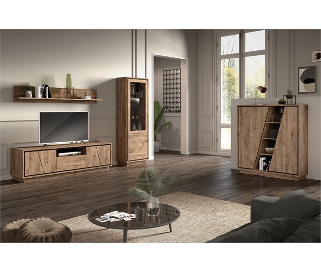 Conforama Mueble Tv 190cm Color Roble HELSINKI
