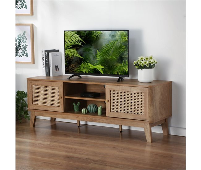 Conforama Mueble TV 2 Puertas Ratán L140 Cm - PALMO