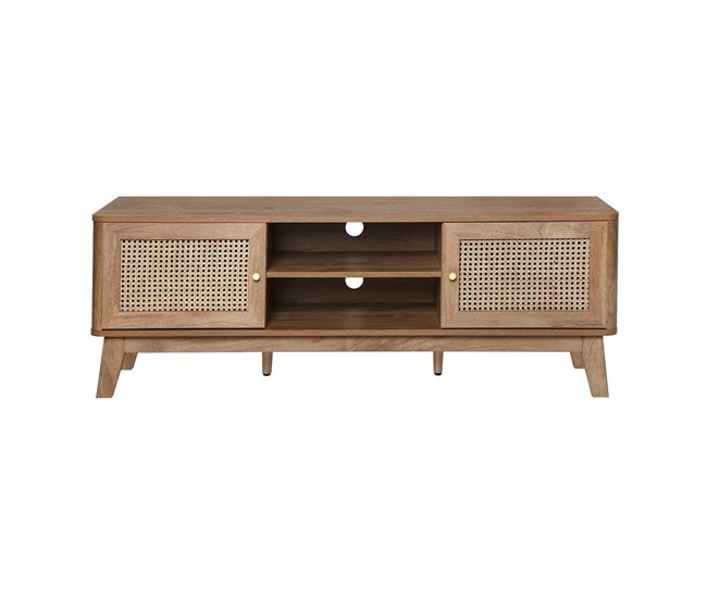 Conforama Mueble TV 2 puertas ratán L140 cm - PALMO