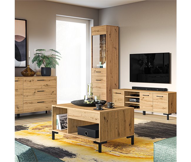 Conforama Mueble TV 3 Puertas 155 Cm Liora Madera