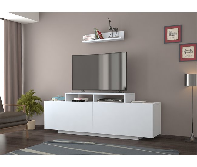 Conforama Mueble TV ALBI Color Blanco De 140 Cm