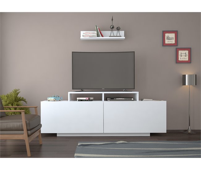 Conforama Mueble TV ALBI Color Blanco De 140 Cm