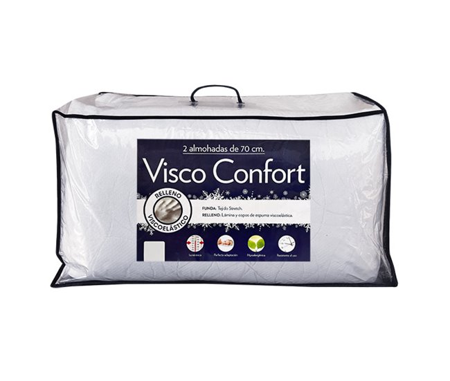 Conforama Pack 2 Almohadas 70cm VISCOCONFORT