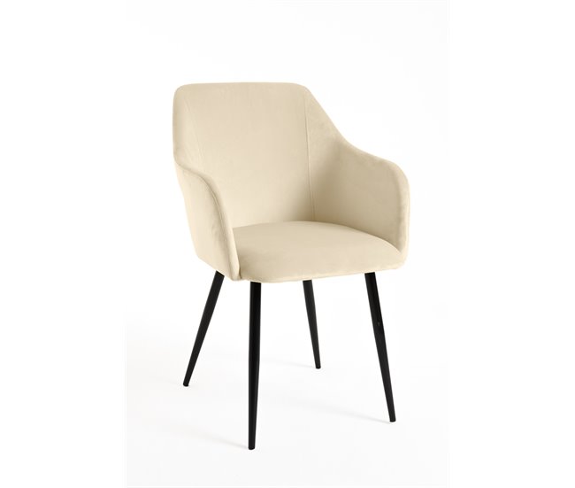 Conforama Pack 6 Sillas Puan Terciopelo - Beige