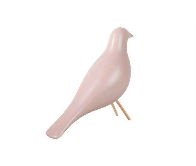Conforama Pajaro Rosa Mate 25x10x21 Cm
