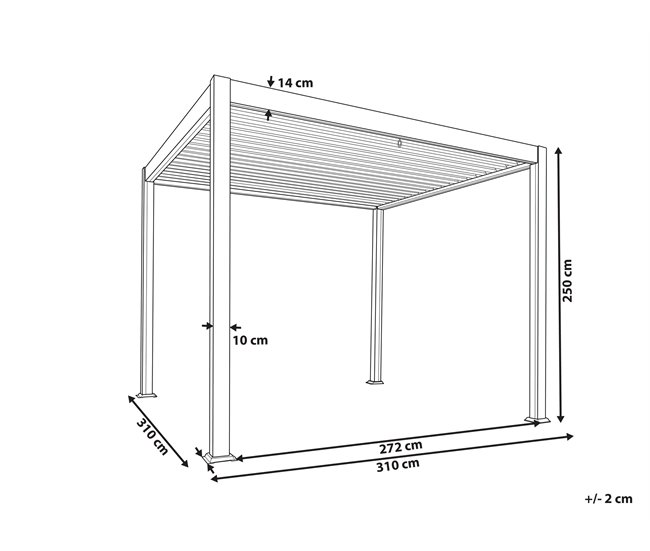 Conforama Pérgola De Jardín Blanco FORNOLI