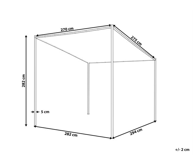 Conforama Pérgola De Jardín Gris VIMINO