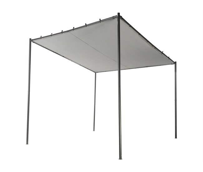 Conforama Pérgola de jardín Gris VIMINO
