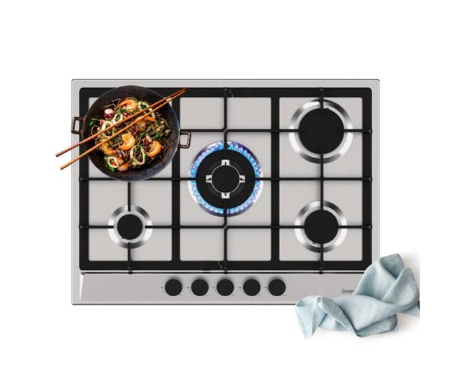 Conforama Placa De Gas Inox 5 Fuegos | UNIVERSALBLUE