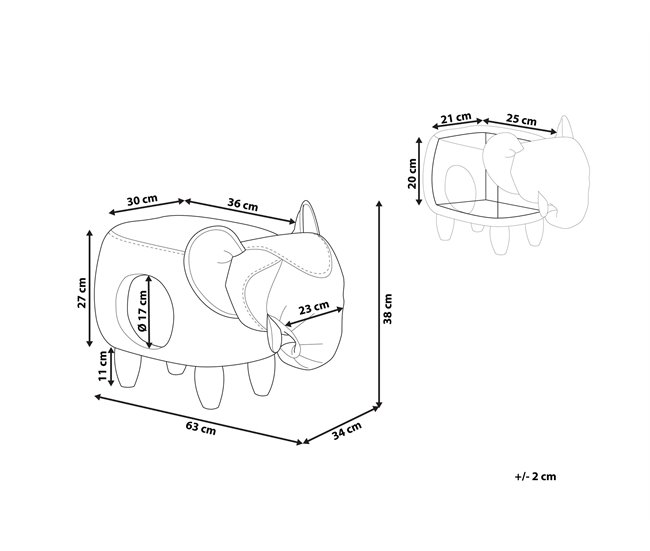 Conforama Puf Tapizado Con Almacenaje Gris JUMBO