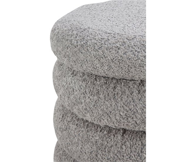 Conforama Puf Tapizado Gris