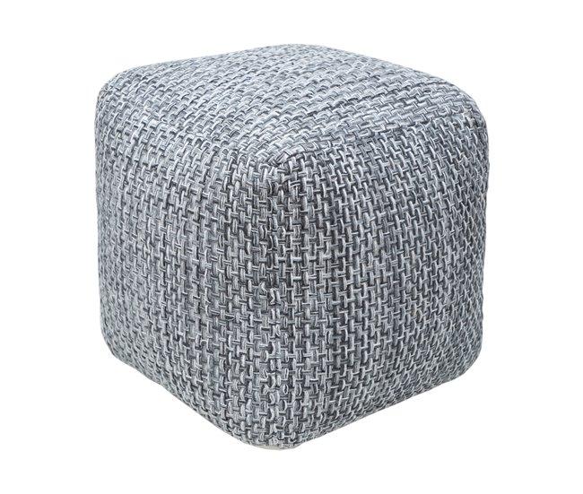 Conforama Puff algodón DAVU 45x45cm color gris