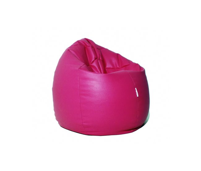 Conforama Puff PERA rosa polipiel 60x100x60cm