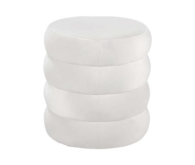 Conforama Puff Redondo HUGO 40x38cm Color Blanco