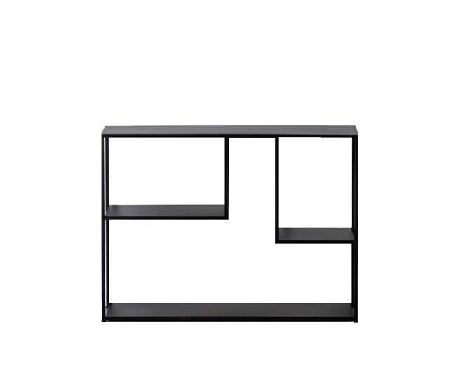 Conforama Recibidor 100 x 26 x 75 cm Negro Metal