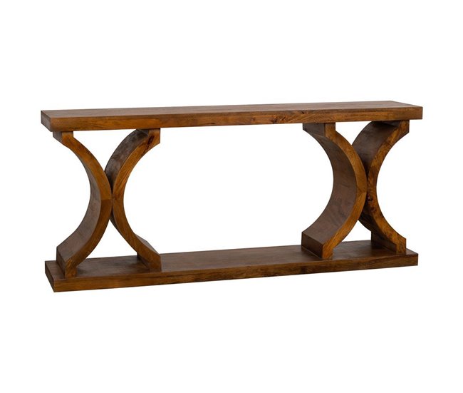 Conforama Recibidor artesanal marrón 175x36x77 cm