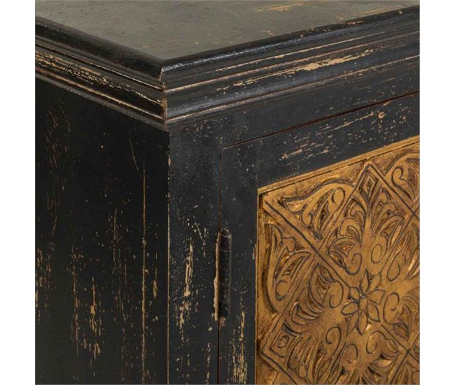 Conforama Recibidor De Madera Negro 90x40x90 Cm