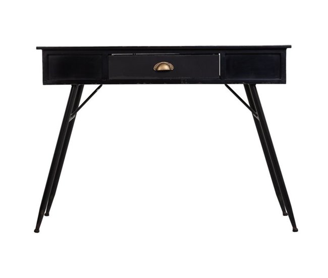 Conforama Recibidor De Metal Negro 100x40x75 Cm
