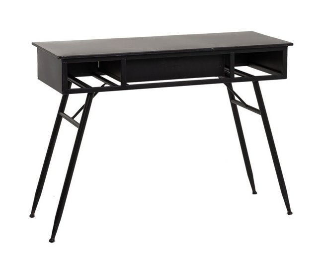 Conforama Recibidor De Metal Negro 100x40x75 Cm