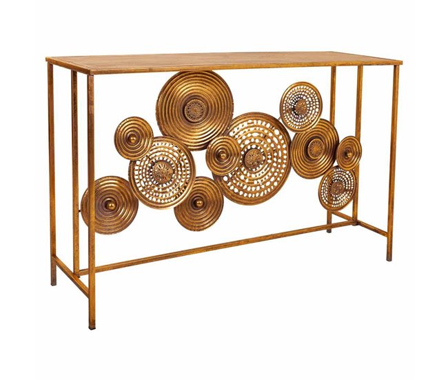 Conforama Recibidor metálico dorado 120x80x40 cm