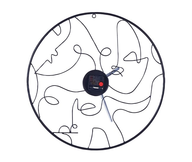 Conforama Reloj De Pared Negro ø 50 Cm MENTON