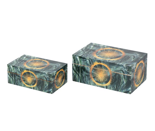 Conforama Set 2 Cajas Solar 25x15x11/20x12x8 Cm