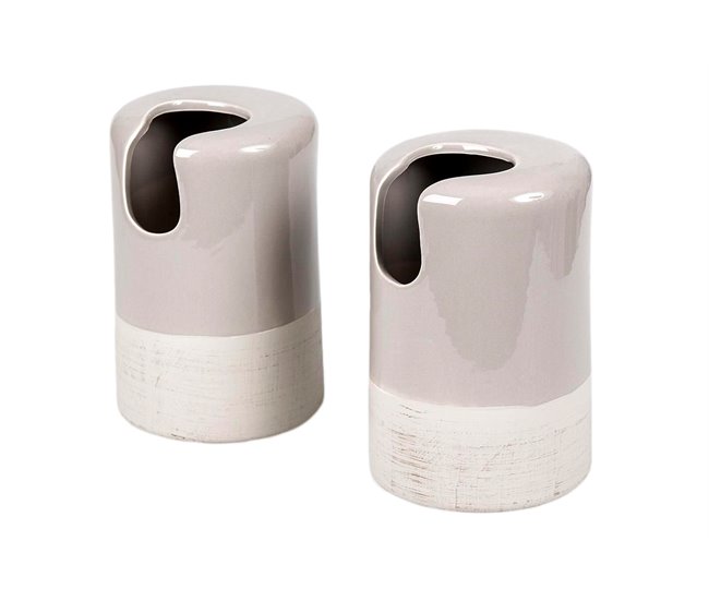 Conforama Set 2 Floreros 10 5x10 5x15 7 Cm