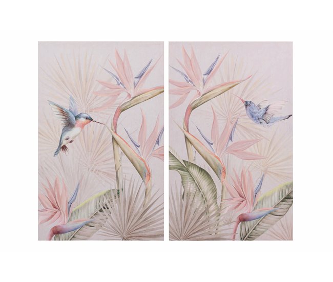 Conforama Set 2 Lienzos Flores 50x3x80 Cm