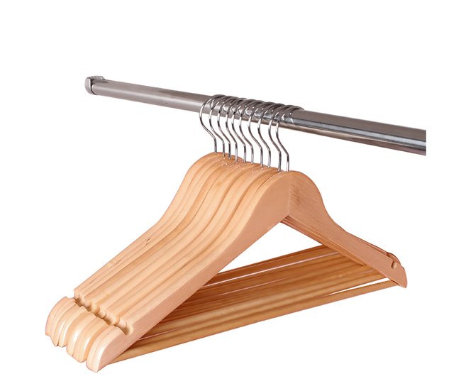 Conforama Set 8 perchas MADERA 44 5x12x23 cm