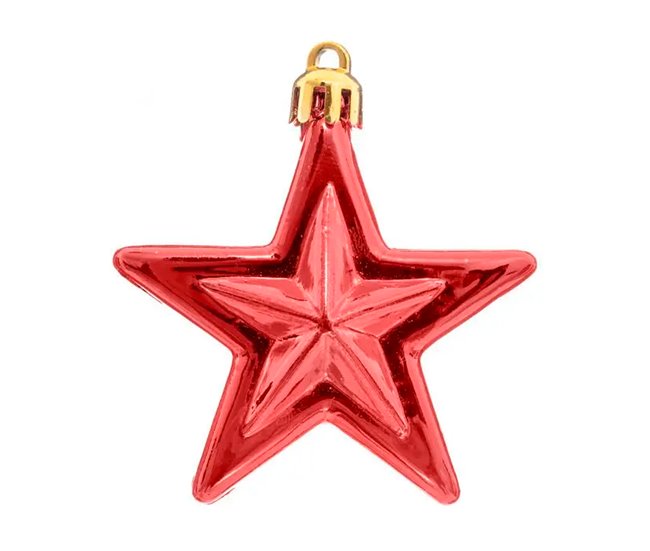 Conforama Set De 6 Estrellas De Navidad Plástico