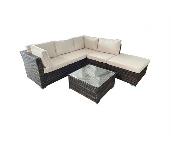 Conforama Set Rinconera MARSELLA Con Mesa Y Puff