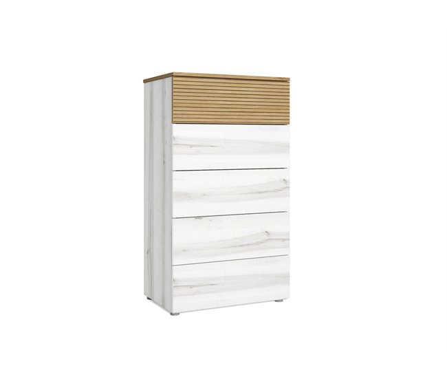 Conforama Sifonier de 5 cajones BARI 62 cm