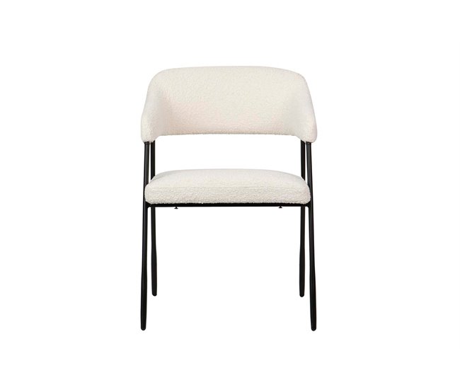 Conforama Silla Boucle Blanco Taos 55x58x77 Cm