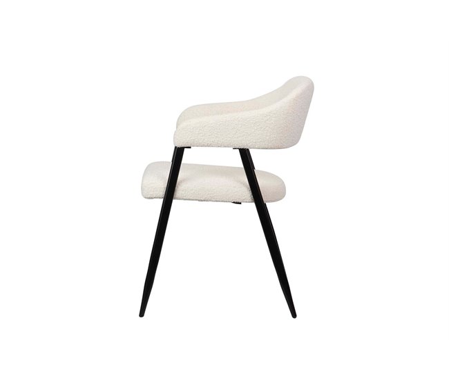 Conforama Silla Boucle Blanco Taos 55x58x77 Cm