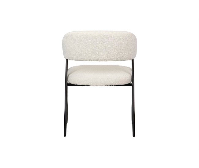 Conforama Silla Boucle Blanco Taos 55x58x77 Cm