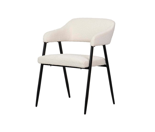 Conforama Silla Boucle Blanco Taos 55x58x77 Cm