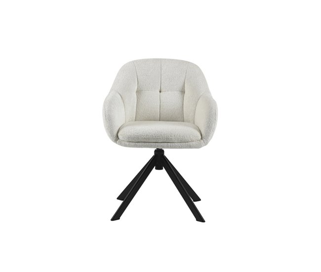 Conforama Silla comedor giratória crema RUBIA