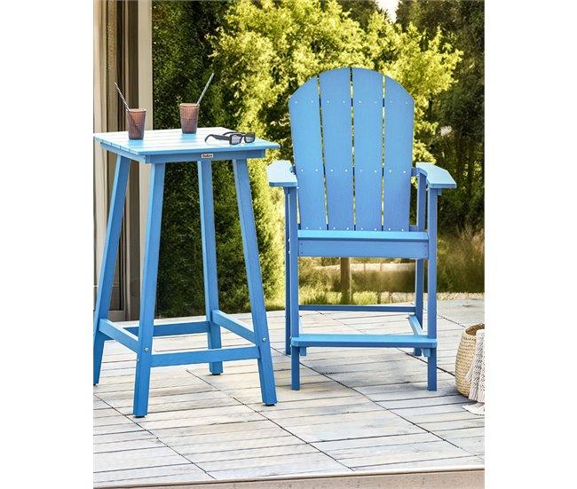 Conforama Silla De Bar Azul ADIRONDACK