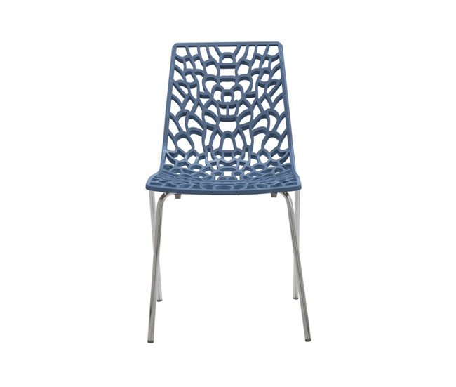 Conforama Silla de cocina DONNA fija PC azul