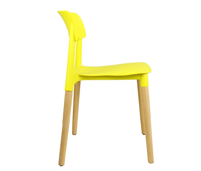 Conforama Silla De Cocina Fija AGATA Amarilla