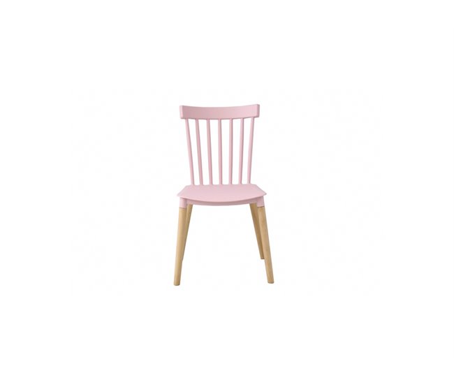Conforama Silla de cocina fija FATIMA rosa