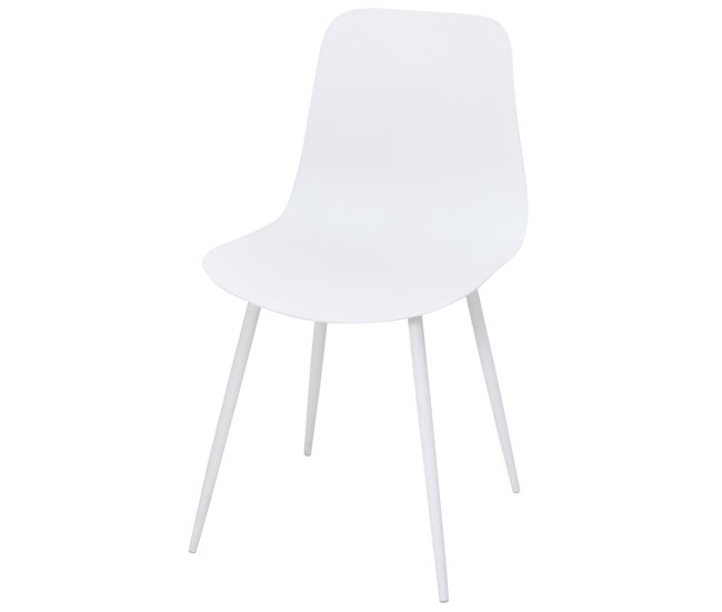 Conforama Silla De Cocina FLAKE Fija PP Blanca