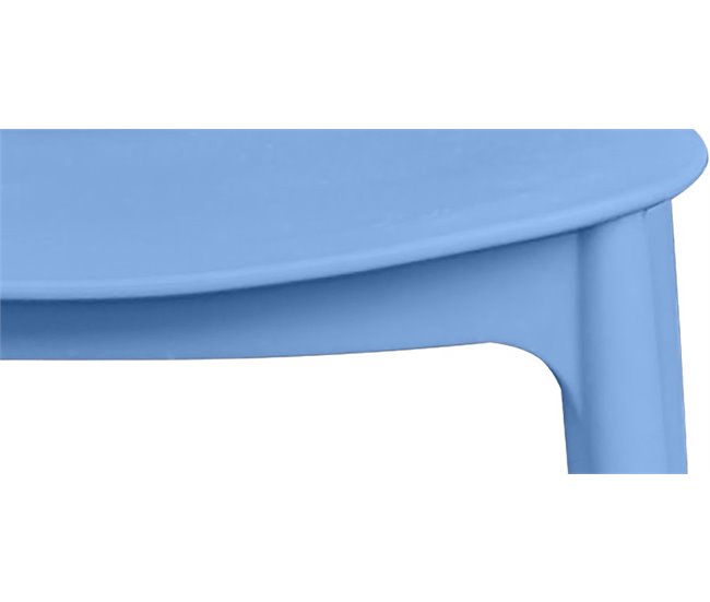 Conforama Silla De Cocina LAIA Fija PP Azul Claro