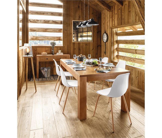 Conforama Silla De Cocina TAHO Fija Blanca