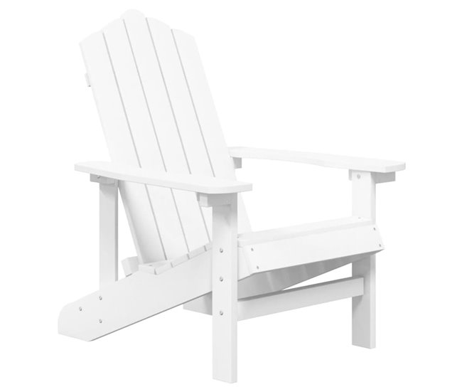 Conforama Silla de jardin Adirondack HDPE blanca